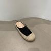 Zapatillas de Lona para Mujer Suela Gruesa Para Usar Afuera Con Cordones Perezosas de Verano Zapatos de Pescador Paja Todo Fósforo Planas Estudiantes Zapatillas de Primavera