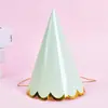 Sombreros de Cumpleaños Transfronterizos para Niños y Adultos, Sombreros de Fiesta, Decoraciones para Fiestas Festivas, Sombreros de Cumpleaños Estampados en Dorado Color Macarrón al por Mayor