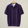 Polo de punto para hombre de manga corta con cuello camisero, anti-rayas, estilo old money, camiseta de negocios para verano, venta al por mayor de fábrica transfronteriza