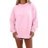 Otoño/Invierno 2026 Transfronterizo Amazon Holgado Cuello Redondo Manga Larga Vintage Retazos Sudadera con Estampado de Letras Abrigo de Otoño para Mujer