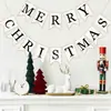 Banner de Feriado de Natal Transfronteiriço Feliz Natal Bandeira de Cauda de Andorinha Branco Leitoso Decoração Amarela para Eventos Atacado