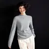 Suéter sin costuras Shima Sei Tejido de cachemir para bebé Ropa de punto para mujer Cuello alto con borde enrollado Lana Holgado Capa interior Camiseta básica