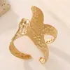 Moda europea y americana ins pulsera hidráulica abierta de acero inoxidable estrella de mar caliente para mujer pulsera exagerada combinable