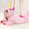 Pijama de Vaca de Dibujos Animados Súper Lindo Invierno Niños Niños Grandes Animales Pijama de Una Pieza Niñas Otoño e Invierno Venta al por Mayor