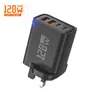 Carregador AACC multi-porta com luz LED 5V2A 12W adaptador de energia carregador de celular Padrões Europeu, Americano e Britânico