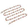 Cadena para gafas de cuentas de vidrio de colores, cuerda para mascarilla, cadena para gafas gruesa galvanizada, cadena anti-pérdida, diamante de color circonita