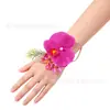 Decoración de flor de muñeca para novia y damas de honor de boda, decoración de flor de muñeca phalaenopsis, arte floral artificial