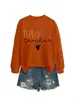 Maestro agradecido Amazon eBay sitio independiente moda europea y americana versátil mujer holgada sudadera de otoño e invierno