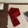 Novo cachecol pequeno de malha de lã feminino outono e inverno estilo coreano all-match cor sólida quente preguiçoso gospel cachecol perfurado para homens