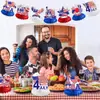 Adornos Decorativos de Panal para el Día de la Independencia Transfronterizo Fiesta del Día Nacional Americano Adornos de Decoración de Escritorio Panal del Día de la Independencia