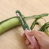 Cuchillo para Frutas Dos en Uno, Pelador y Rebanador Portátil de Doble Cabeza, Raspador Multifuncional para Cortar Frutas en Casa, Dormitorio y Oficina