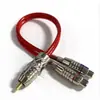 Cabo de áudio RCA duplo, 2 RCA para 2, banhado a ouro, blindado, para conexão de amplificador de áudio, núcleo de cobre puro, imitação de ouro de alta fidelidade.