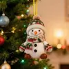 TK Tem Amazon Navidad Venta Caliente Acrílico 2D Plano Muñeco de Nieve Colgante Adorno Decoración Árbol de Navidad