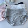 Ropa interior de algodón de color liso para mujer de uso prolongado, entrepierna frontal alargada, altura aumentada, talla grande, que abraza las caderas, reduce el abdomen, de cintura media.