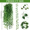 Amazon Transfronterizo Popular Mimbre Imitación Hiedra Artificial Hojas Falsas Flor de Plástico Planta Decoración Colgante Venta al por Mayor