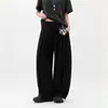 Pantalones Casuales Desestructurados de Estilo Americano con Cordón Unisex Sueltos Versátiles Pantalones Deportivos de Chándal Grises con Estampado de Letras Largos