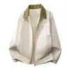 Chaqueta de Otoño 2026 de Marca de Moda con Cuello de Solapa Holgada Talla Grande para Hombre, Abrigo Versátil Casual Estilo Ropa de Trabajo