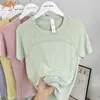 Verão Transfronteiriço Novo Gola Redonda Esportivo Manga Curta Feminino Secagem Rápida Respirável Textura Corrida Fitness Yoga Roupas Top