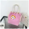 Estilo Nuevo Sencillo y de Aspecto Elevado Cordón Cordón Lona de Algodón Puro Bolsa Tote Portátil para Salida de Niñas Maquillaje Teléfono Móvil