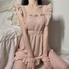 Lencería sexy de talla grande, pijama de gasa tentación, camisón de sirvienta, perspectiva de pasión, traje libre, uniforme para mujer