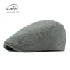 Boina Delgada Transpirable de Lino Sintético para Primavera y Verano para Hombres y Mujeres, Gorra Artística Retro Pico de Pato, Gorra Clásica Simple Casual Adelantada