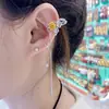 Pinzas para Orejas con Borla de Circonita Mariposa Estilo Coreano, Pendientes Versátiles de Moda y Gama Alta, Pendientes Versátiles de Nicho con Temperamento para Venta al por Mayor para Mujeres