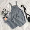 Calça Jeans de Tiras Feminina Primavera e Verão 2025 Nova Solta Cropped Estilo Coreano Slim Look Rasgada Perna Larga