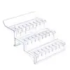 Supermercado Alimentos Frescos Transparente Escada Display Stand Bandeja de Frutas Armário com Cortina de Ar Display Pilha Adereços Fundo Falso Divisória de Porco