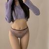 Calcinha original pura sexy em forma de T, feminina, quente, doce, renda, malha, estilo europeu e americano, calcinha feminina