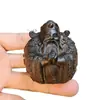 Talla de Madera Maciza de Madera de Águila de 5.5 cm del Dios de la Riqueza, Decoración para el Hogar, Artesanías Hechas a Mano de Madera Maciza, Regalo de Inauguración