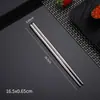 Palillos de acero inoxidable 304, palillos para el hogar, palillos metálicos estilo chino, palillos de servicio antideslizantes y antiquemaduras para restaurantes y establecimientos de comida