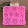 Molde de silicona para fondant con forma de copo de nieve navideño, molde para arcilla ultraligera, molde para decoración de pasteles, molde para galletas