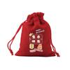 Bolsa de lino roja con cordón en stock palabras hermosas bolsa de la suerte para estudiantes en examen de admisión a la universidad bolsa de embalaje para regalo bolsa para dulces venta al por mayor