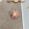 Broche de Flor Colorida Estilo Hyun Ya Coração de Menina Pai-Filho Infantil Pétala de Lã Bolsa Acessórios para Roupas Mulheres