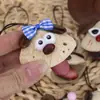 Casca de Fruta Indonésia Natural Sino de Mão para Cachorro Pingente DIY Feito à Mão Animal Fofo Chaveiro Decoração de Bolsa