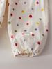 Pantalones de Verano Nuevos Antimosquitos para Niñas Estilo Coreano Estampados con Lunares Ondulados Pantalones Linterna Pantalones Casuales Veraniegos Combinables para Bebé Niña