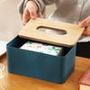 Caja de Pañuelos de Color Escandinavo Sala de Estar de Hotel Caja de Pañuelos de Madera Rollo de Papel con Impresión Publicitaria Cubierta para Pedidos de Restaurante