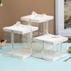 Caja Transparente para Pastel con Tapa de Borde Dorado 4 Pulgadas 6 Pulgadas 8 Pulgadas 10 Pulgadas 12 Pulgadas Caja para Pastel de Cumpleaños Caja de Empaque para Repostería con Altura Elevada