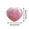 Venta Caliente Transfronteriza 6cm Piedra Preciosa Natural Forma de Corazón Cristal Rosa Forma de Durazno Piedra en Bruto Adorno DIY
