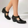 Zapatos de Piel de Tacón Alto y Punta Fina para Mujer, Tallas 34-45, Adecuados para Todas las Estaciones, Zapatos de Moda para Mujer, Suela de Goma, Color Sólido, Zapatos de Corte Bajo Individuales para Mujer