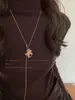 Collar Colgante de Pony de Madera para Mujer 2025 Nueva Cadena Larga para Suéter de Otoño e Invierno Accesorio Retro de Buena Suerte para el Año de Nacimiento