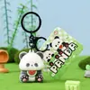 Llavero Colgante de Gatito Negro Flocado Lindo, Figura de Gato de Moda, Llavero para Mochila, Regalo de Máquina de Peluches