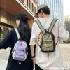 Mochila Pequeña Estilo Japonés para Mujer 2026 Nueva Linda Mini Bolso de Viaje para Exteriores con Cordón Mochila Ligera de Bloques de Color