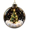 Nuevo producto transfronterizo: bola de cristal, adorno de bola transparente de muñeco de nieve para árbol de Navidad, decoración de ambiente festivo para el hogar