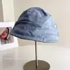 Chapéu Bucket de Linho Misturado Tencel com Aba Curta Plissada para Mulheres, Início do Outono Simples Versátil Respirável Proteção Solar Tecido de Sombreamento Chapéu Tendência