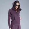 Nuevo Traje de Yoga para Mujer Sudadera con Cremallera Cárdigan de Terciopelo Plus Traje Deportivo Casual Ajustado Ropa de Fitness para Exteriores