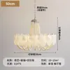 Lámpara de Sala de Estar de Vidrio Floral Estilo Francés, Luz de Perla Cálida y Lujosa, Lámpara Romántica para Dormitorio Principal, Araña de Comedor Nueva de Gama Alta