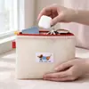 Bolsa de Lavar de Malha para Filhote Fofo Grande Capacidade Portátil Viagem Maquiagem Estudante Mesa Artigos Diversos Armazenamento à Prova d'Água