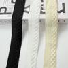 Acessórios de renda perfumada para roupas de outono e inverno, bainha com linha de algodão, jaqueta de lã de cordeiro preta e branca, faça você mesmo.