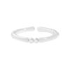 1296 Estilo coreano INS Nicho Luz Design de luxo Minimalista Versátil Bola Anel Aberto Sterling Silver S925 Anel Feminino